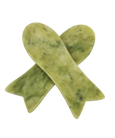 Minkissy 2 pieces facial massage gua Sha face massage gua Sha face massage natural massage facial tools muscle scraping tools body tool jade guasha guasha slid jade