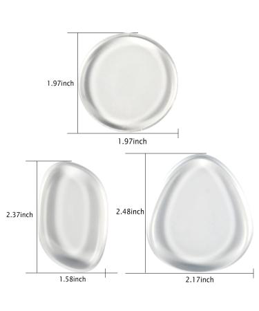 Silicone Makeup Sponge Clear Applicator & Blender 3 Pcs - Buy Online on GoSupps.com