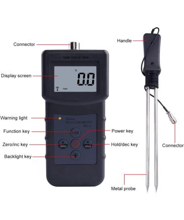 Yfmykj Grain Moisture Meter Moisture Meter for Barley Corn Oats Rapeseed Brown Rice Soybeans Wheat Flour Cocoa Powder Simplify Mositure Detection Effortlessly - Buy Online on GoSupps.com