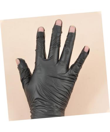 POPETPOP 1 Set Uv Glove Nail Art Gel Guantes Gloves for Gel Nails Nail Art Supplies Uv Protection Gloves Manicure Disposable Glove Uv Tape Sun Protection Nail Supplies Pvc - Buy Online on GoSupps.com