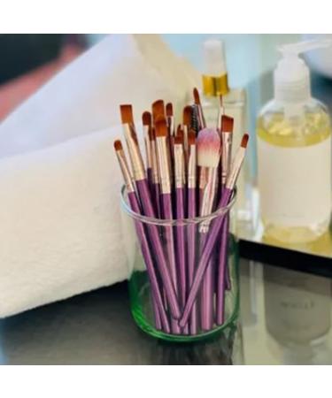 20pcs Professional Makeup Brush Kit - Soft Fiber Cosmetic Brushes for Eyeshadow & Loose Powder - Portable Beauty Tools in Purple - Buy Online on GoSupps.com
