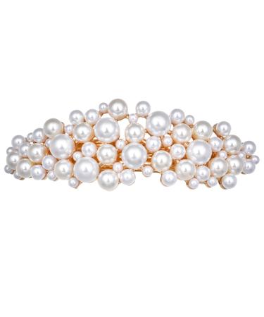 Vintage Wedding Hair Barrettes  Decorative Hair Clips French Pearl Barrettes  Hair Pins Hair Accessories for Women Girls Bride Bridesmaid TypeB