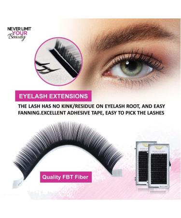 Premium Volume Lash Extensions - 0.05 0.07 0.10 Thickness C/D/CC Curl - Soft Silk Lash Trays for Professionals - Black 0.05 C (7-15mm) - International Shipping - Buy Online on GoSupps.com