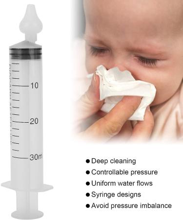 Portable Baby Nasal Aspirator Kit | Infant Nose Cleaner with 4pcs 30ml Syringe | Reusable Silicone Suction Tip | Transparent Box | Professional Nasal Irrigator for Kids - Buy Online on GoSupps.com
