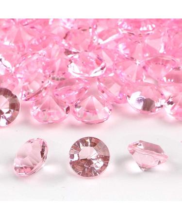 OUTUXED 1500pcs Pink Diamonds 0.3 (8mm) Crystal Gems - Party Decor Vase Filler Wedding Bridal Shower Scattering - Buy Online on GoSupps.com