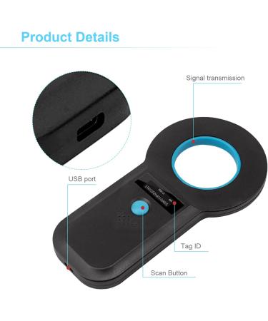 DIFCUL Pet Microchip Scanner - OLED Display 128-Day Memory ISO 11784/11785 FDX-B & ID64 RFID Animal Tracker - Buy Online on GoSupps.com