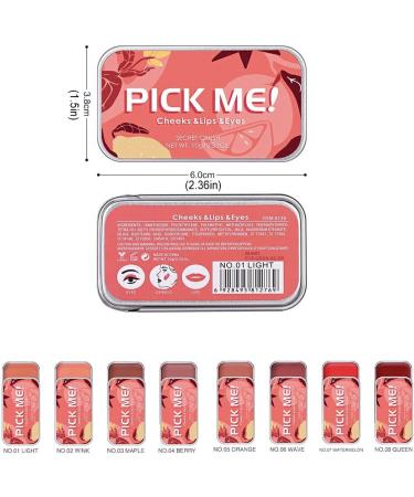 twcrvil Matte Blush Long Lasting Make Up Cheek 3 in 1 Blusher Eyeshadow Lipstick Portable Cosmetic Accessories Ladies Girls Type 5 - Buy Online on GoSupps.com