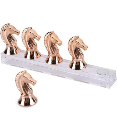 Horse Head Nail Tip Practice Stand with Magnet Acrylic DIY Nail Art Display Stand Finger Practice Display Stand False Nail Display Support Holders(Rose Gold) - Buy Online on GoSupps.com