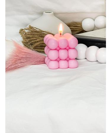 Set of 2 Bubble Cube Candles - 100% Natural Soy Wax (Baby Pink Baby Blue) - Perfect for Gender Reveal Birthdays & Weddings - Buy Online on GoSupps.com