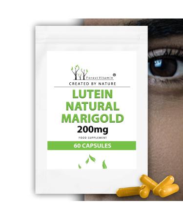 LUTEINE - Forest Vitamin - Lutein Natural Marigold 200mg - 60 capsules - Natural Lutein - Vision health and beauty.