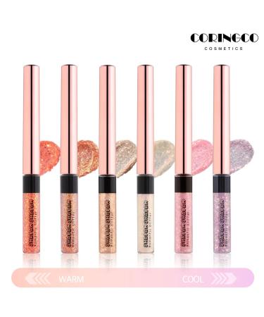CORINGCO Eye Glitter Liquid Eyeshadow Sparkle | Shabam Shabam Romantic Glitter Shadow 03 Sunset Light - K Beauty Makeup - Buy Online on GoSupps.com