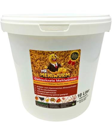 Buy Mr. Flourworm 10L Premium Dried Mealworms | 1.6kg Top Quality Insects | Free DHL Shipping | Perfect Feed Snack for Pets - Buy Online on GoSupps.com