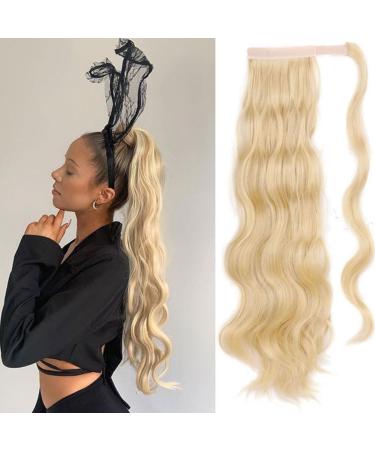 Traziewell Blonde Wrap Around Ponytail Extension Curly Ponytail Extension Heat Resistant Synthetic Natural Wavy Hairpieces Wrap Around Pony Tail Hair Extensions for Women Hair Piece 0512 FH000512 One Size - Buy Online on GoSupps.com