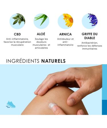 EUSPHERA - EU4SPORT - Cr me de massage sportif pour la fatigue musculaire post-entra nement 100% naturelle avec CBD griffe du diable arnica et alo s (75 ml) - Buy Online on GoSupps.com