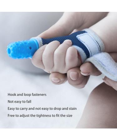 Buy Blue Silicone Baby Finger Protection Ring | Thumb Sucking Stopper & Breathable Wristband for Toddlers | International Shipping Available - Buy Online on GoSupps.com