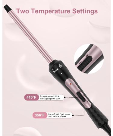Buy 3/8 Inch Curling Iron - Ceramic Small Curling Wand for All Hair Types with 2 Temp Settings & Accessories | Fast International Shipping - Buy Online on GoSupps.com