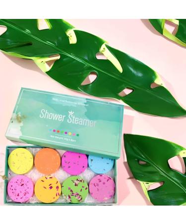Nielies Shower Steamer Aromatherapy Gift Box - Escape Stress with Natural Essential Oils & Sea Salt | Shower Steamers for Relaxation | Valentines Day Gift Set - Blue Pack of 8 - Buy Online on GoSupps.com