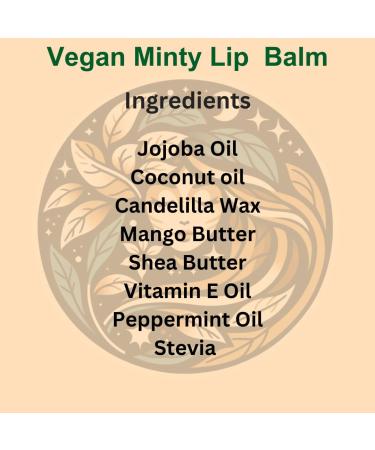 Vegan Minty Lip Balm | Hydrating Anti-Aging & Soothing | Natural & Cruelty-Free | No Harmful Chemicals for Cracked Dry Lips - Buy Online on GoSupps.com