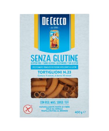 Italian Gourmet E.R. De Cecco Gluten-Free Tortiglioni N 23 Set of 5 Gluten-Free Pasta 400 g + Gourmet Italian Pulp 400 g