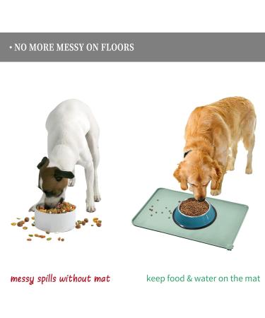 Reopet Silicone Pet Feed Mats - Waterproof Dog & Cat Space Mats with Elevated Edges - Sizes 47x30 cm (1-Pack) - Optimal for Mess-Free Feeding - Buy Online on GoSupps.com