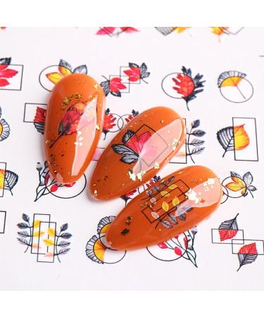 dijiusidy Nails Stickers Acrylic Fashion Maple Leaf Tips Decals Manicure Ins Printing Paste Decor Adhesive Elements Decorations - Buy Online on GoSupps.com