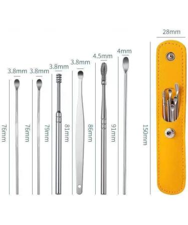 SSWERWEQ Ear wax removal tool 1pc Yellow Ear Cleaner Wax Removal Tool Earpick Sticks Earwax Remover Ear Cleanser Spoon Care Earpick - Buy Online on GoSupps.com
