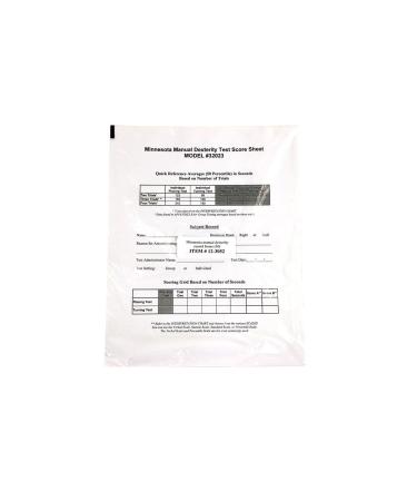 Baseline Minnesota Manual Dexterity Record Forms