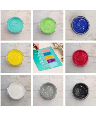 GAGA Stencil Chalk Paste Paint Kit - 8 Bottles Screen Printing Ink Set for DIY Home Decor & Crafts - 8 Colors - Buy Online on GoSupps.com
