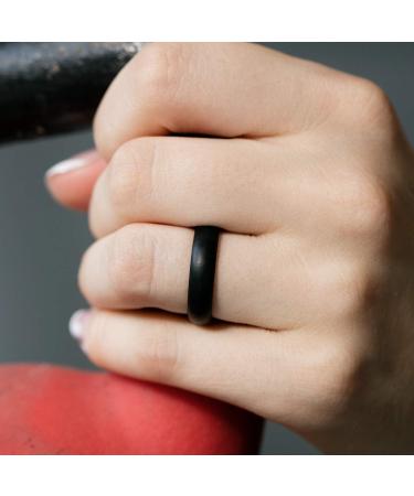 ROQ Silicone Rubber Wedding Ring for Women - 5.5mm Wide, 2mm Thick - Multi Pack with Various Colors - Ideal for Bridal Jewelry, Anniversary, or Promise Ring - Buy Online on GoSupps.com