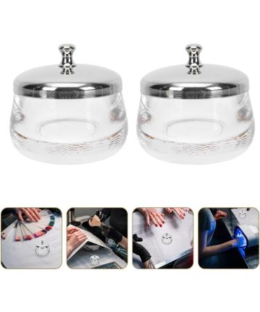 Hemobllo 2pi ces Gobelets Verre pour Dissolvant de Vernis Ongles Lot Couvercle Inoxydable Gobelet pour Manucure et Nail Art - Buy Online on GoSupps.com