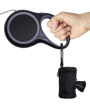 iGadgitz Home U7168 Fabric Dog Waste Bag Dispenser Dog Poo Bag Holder with Carabiner Clip - Black - Buy Online on GoSupps.com