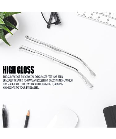 LNQ LUNIQI Metal Glass Replacement Arms - Universal Hanger for Thin Sunglasses & Glasses Frames (Clear/Transparent) - Buy Online on GoSupps.com