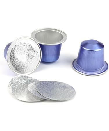 Lot de 100 capsules jetables en aluminium pour caf avec film d' tanch it autocollant dosettes r utilisables portion unique Bleu Ciel - Buy Online on GoSupps.com