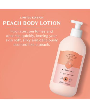 O Botic rio Cuide-se Bem Peach Body Lotion - Silky Smooth Hydration & Delicious Peach Scent | 13.5 oz (400ml) - International Shipping Available - Buy Online on GoSupps.com