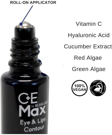 EYE & LIP CONTOUR | Moisturising and Anti-Ageing with Hyaluronic Acid Vitamin C and Cucumber Extract | C+E Max | Eye & Lip Contour | 15ML - Buy Online on GoSupps.com