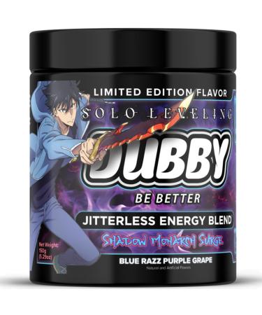Dubby Solo Leveling Anime Official License Energy Drink Powder- Sugar Free Energy Drinks Jitter-Free Energy Blue Razz Purple Grape Flavor 30 Serving 5.29 Ounces (Shadow Monarch Surge)