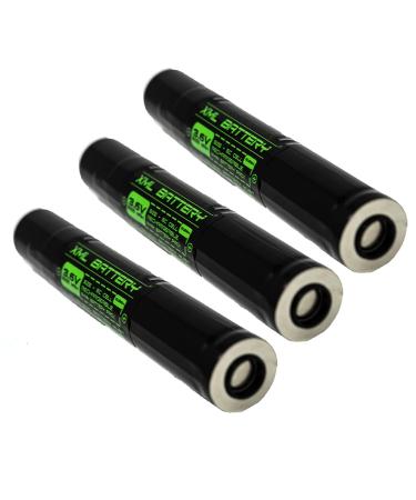 (3 Pack) 3.6V 3000mAh Ni-MH Stick Battery Flashlight Stinger 75375 75175 HP XT LED M9 75501 75502 75503