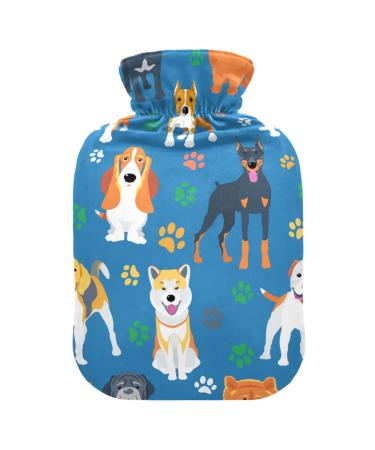 Hot water bottles with cover dogs hot water bags for pain relief pregnant women hot water bed warmer 2 liters
