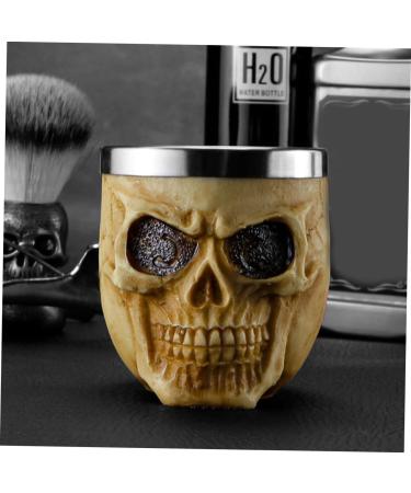 Villcase Men s Suit Stationery Box Set | Desk Organizer with Pen Holder Shaving Brush & Razor Holder - Portable Nylon Hairbrush & Skull Design - Buy Online on GoSupps.com
