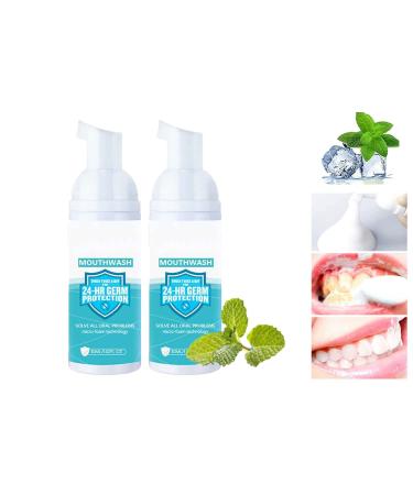 Teethaid Mouthwash 2023 Upgrade Teethaid Mouthwash Whitening Toothpaste Foam Teeth Whitening Mousse Foam Calculus Removal Preventing and Healing Caries (2 PCs)