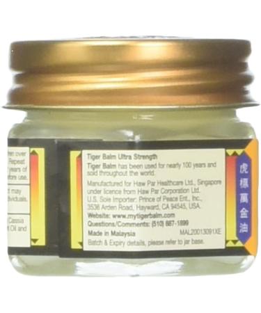 Tiger Balm Ultra Strength 18g Ointment - Fast Pain Relief, Non-Staining Formula (Pack of 1) - Buy Online on GoSupps.com