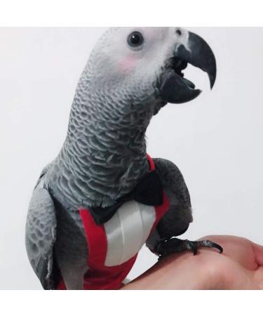 2 Pack Pet Bird Tuxedo Flight Suits for Special Occasions - Waterproof Diaper Clothes for Macaw, African Budgies, Parakeet, Fischeri, Cockatiel - Buy Online on GoSupps.com