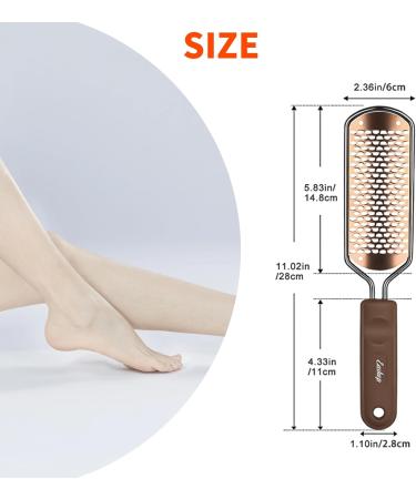 Foot File Professional Pedicure Stainless Steel Detachable Foot Scrubber Callus Remover for feet Foot Scraper Corns Callous Hard Skin Removers Pedicure Rasp for Wet and Dry Feet(Golden) - Buy Online on GoSupps.com