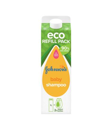 Johnson's Baby Eco Refill Pack Baby Shampoo No More Tears Formula 1L 1 l (Pack of 1)