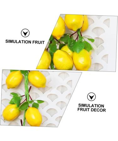 HOMSFOU 8 Bunches Imitation Lemon Skewers Lemons Lemon Decor Play Kitchen Mini Artificial Plants Play Vegetables Toy Simulation Decorative Fruit Lemon Tree Decor Fake Fruit Foam Girl - Buy Online on GoSupps.com