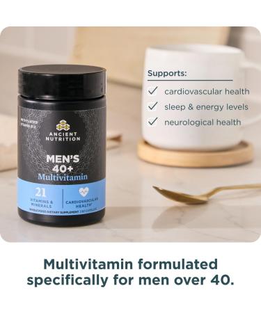 Ancient Nutrition Multivitamin for Men Multi Men's 40+ Once Daily Vitamin Supplement Magnesium Methylated Vitamin A B and K2 Supports Immune System 90 Ct Men's 90 count 90 Count - Buy Online on GoSupps.com