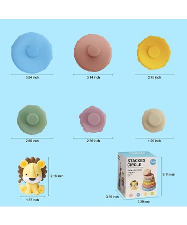 Baby Stacking Toys Ring Stacker 7pcs - Montessori Brain Development - Soft Teething & Sensory Stackable Toys for 1 Year Old Boys & Girls - Buy Online on GoSupps.com
