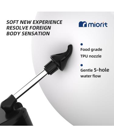 Electric Ear Wax Removal - Water Powered Ear Cleaner Kit with 6 Reusable Tips - Safe & Effective Ear Irrigation System for Adults (Black - Buy Online on GoSupps.com
