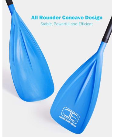 OCEANBROAD SUP Paddle Board Paddle 3 Pieces Adjustable Carbon Shaft Stand up Paddle with Bag Blue - Buy Online on GoSupps.com