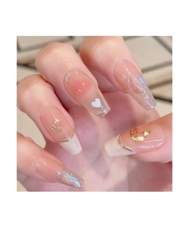 Nail dressing nail stickers French style love short and medium length styles(Long styles XS)